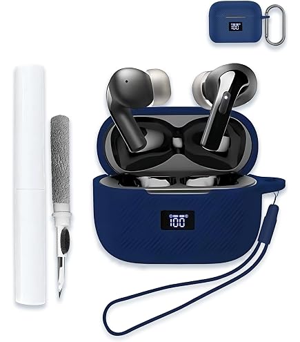 【✨特価✨】TOZO T20 ケース　カバー　シリコン　カラビナ付き　ブルー Amazon.com: Compatible with TOZO T20 Case Cover, Soft Silicone